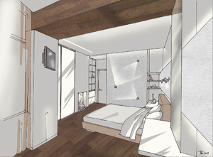 Заказать  «от производителей» личный Блиц-дизайн-проект интерьеров дома в г. Черкассы  . Спальня 21 м2